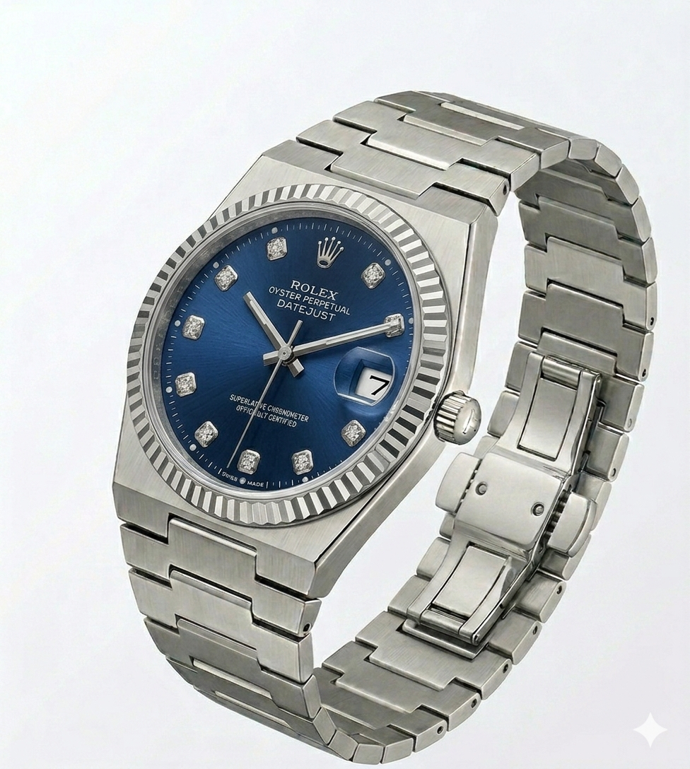 Rolex Oyster Perpetual Datejust Blue Dial Diamond Markers – Stainless Steel