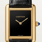 Cartier Tank Style Luxury Square Dial Watch – Black Roman Dial Leather Strap