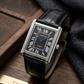 Cartier Tank Style Luxury Square Dial Watch – Black Roman Dial Leather Strap