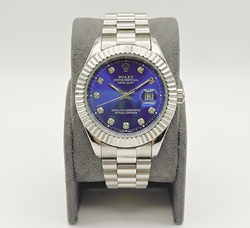 Rolex Oyster Perpetual Datejust Blue Dial Diamond Markers – Stainless Steel