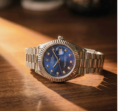 Rolex Oyster Perpetual Datejust Blue Dial Diamond Markers – Stainless Steel